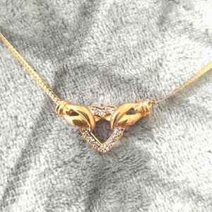 NWT 10K Gold and Diamond Necklace